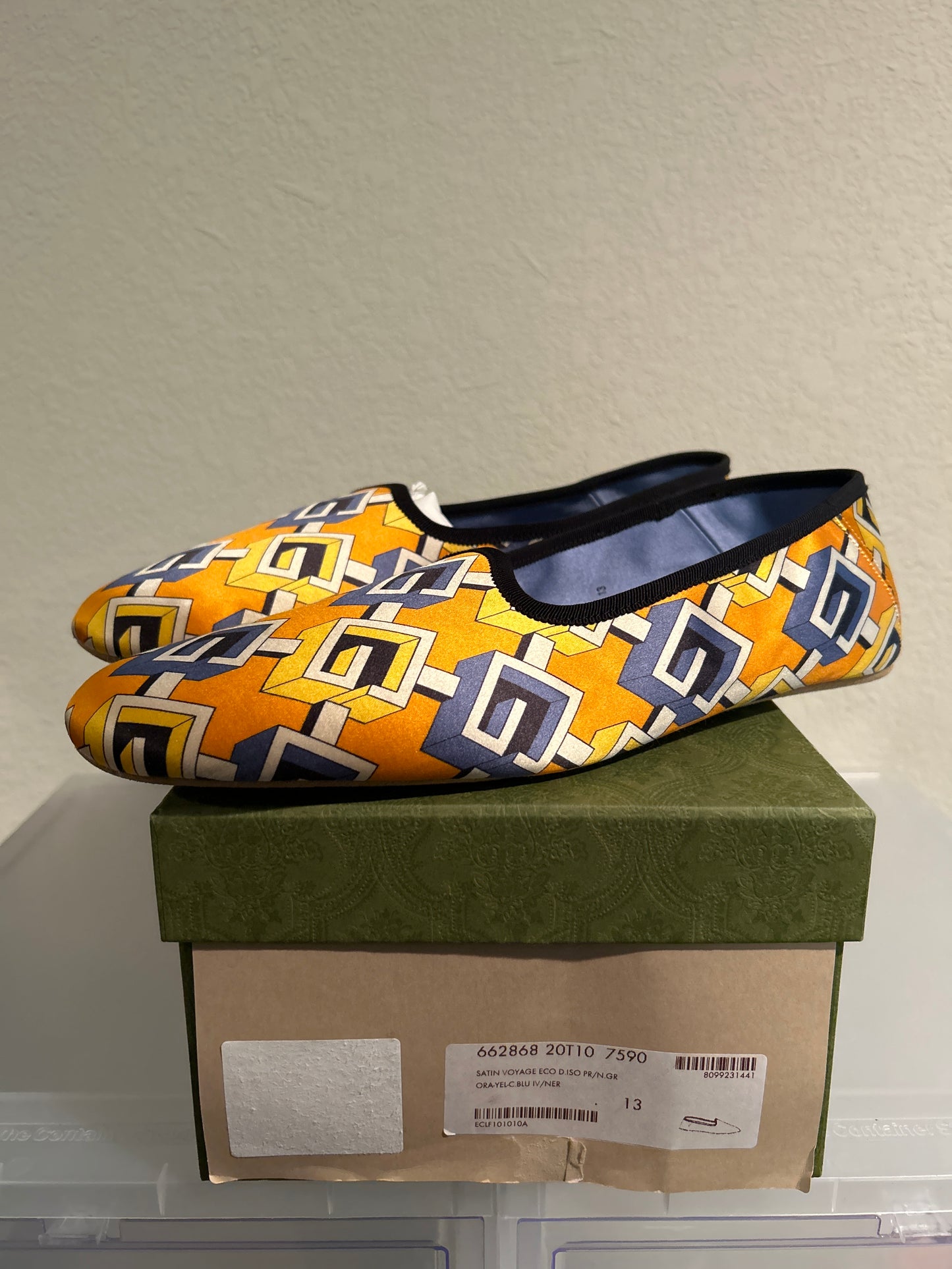 Gucci House Shoes Orange Size 13 NEW