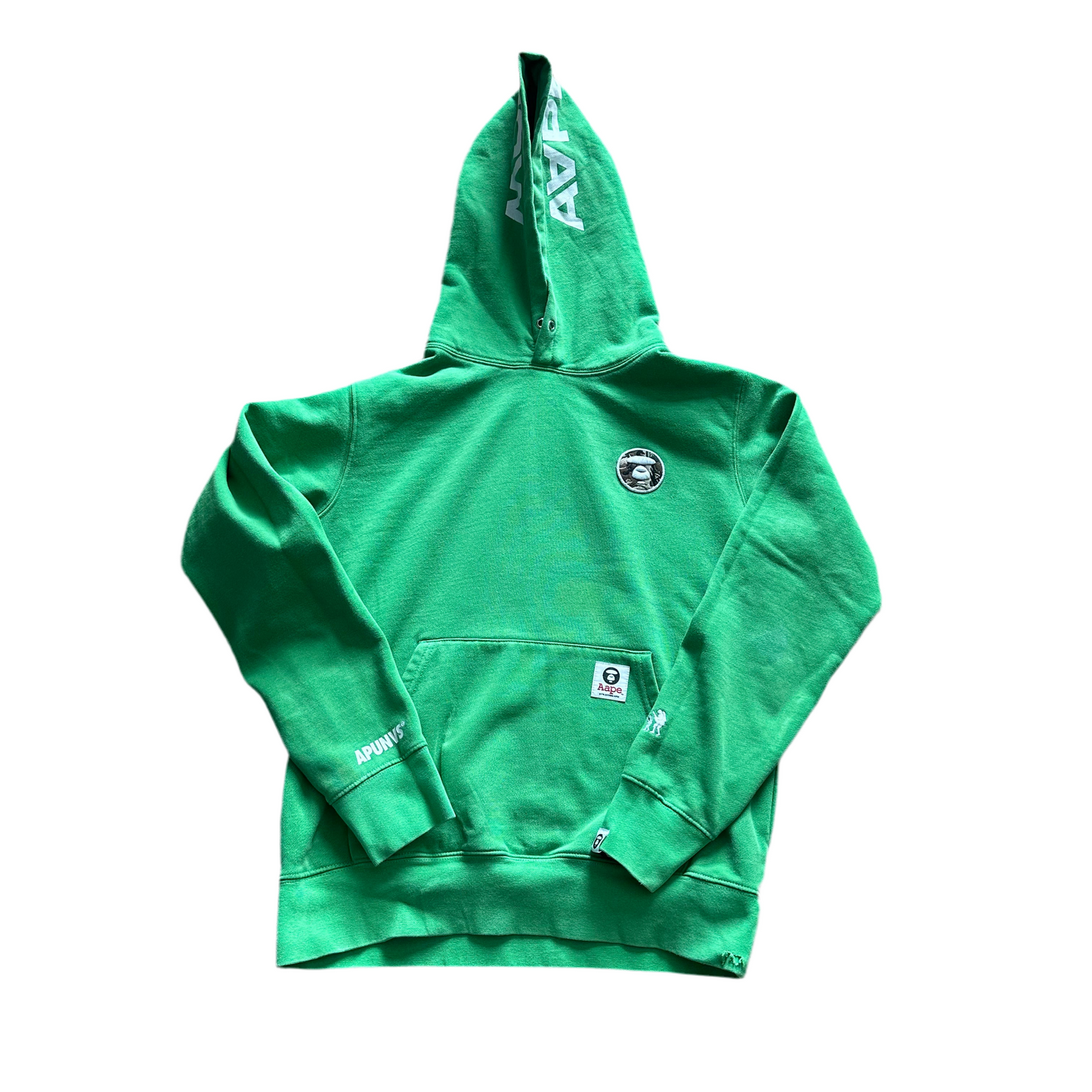 Aape Green Pull Over Hoodie Size M