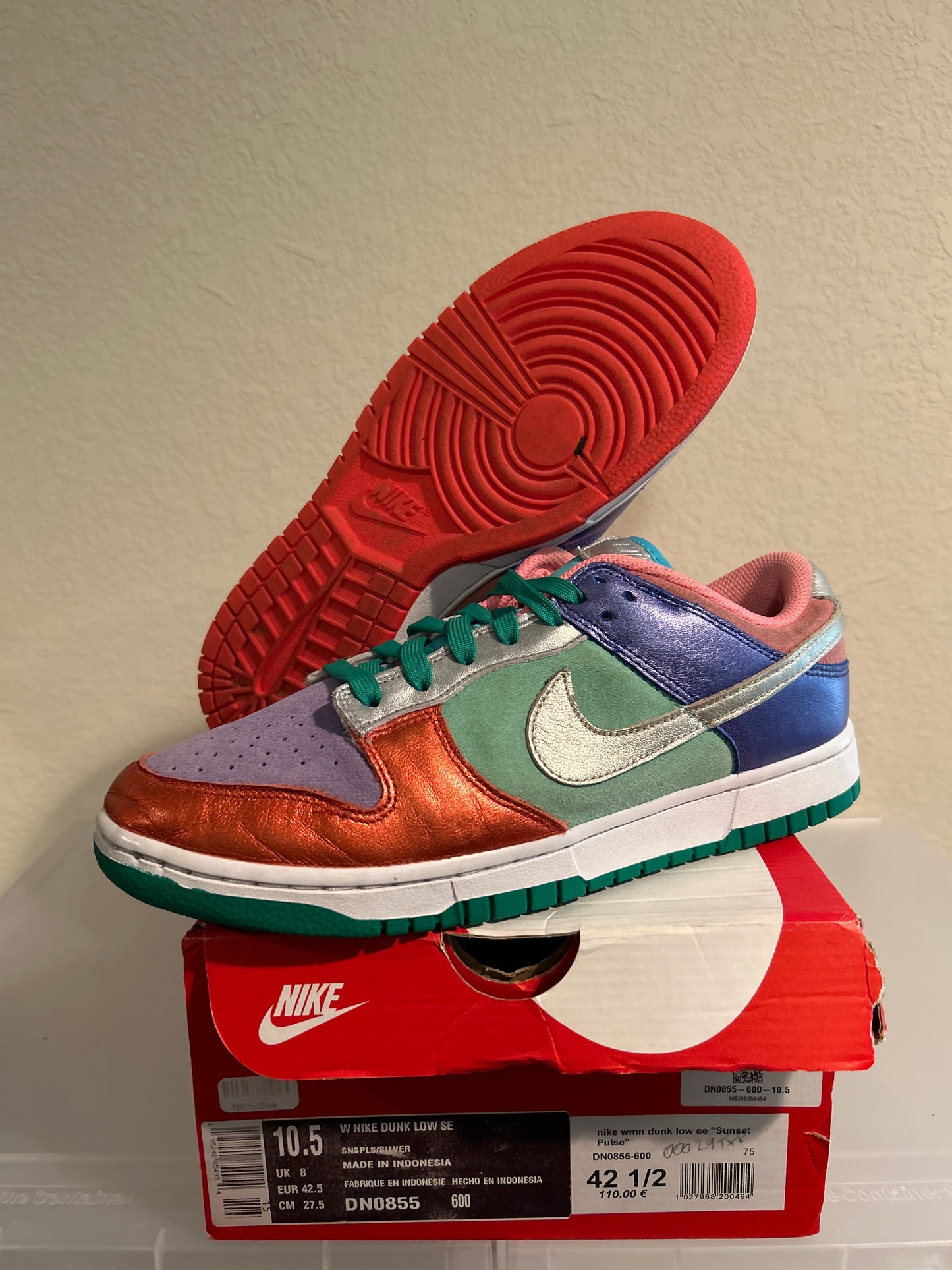 Sunset Pulse Multi Dunk Low Size 10.5W/9M