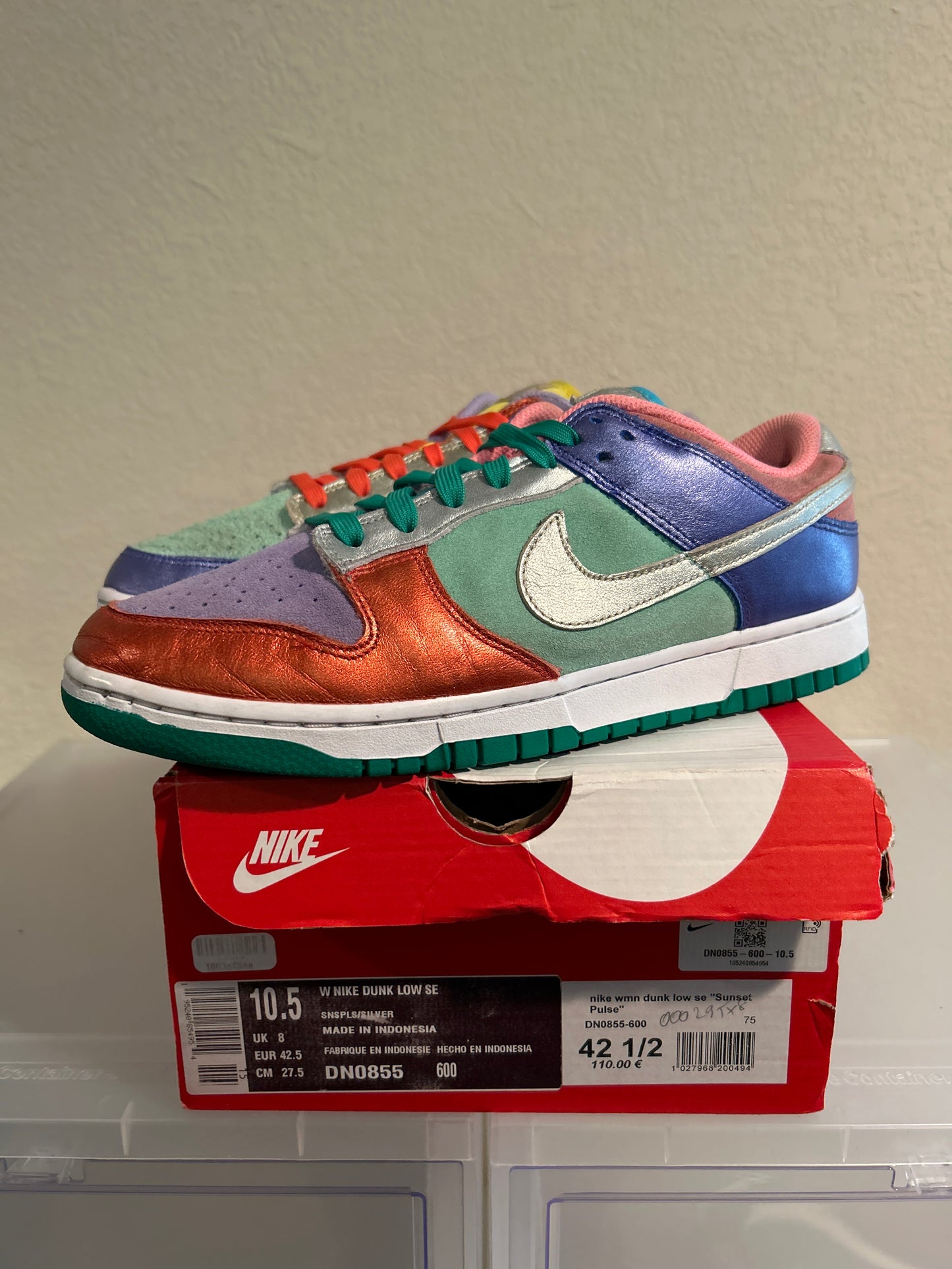 Sunset Pulse Multi Dunk Low Size 10.5W/9M