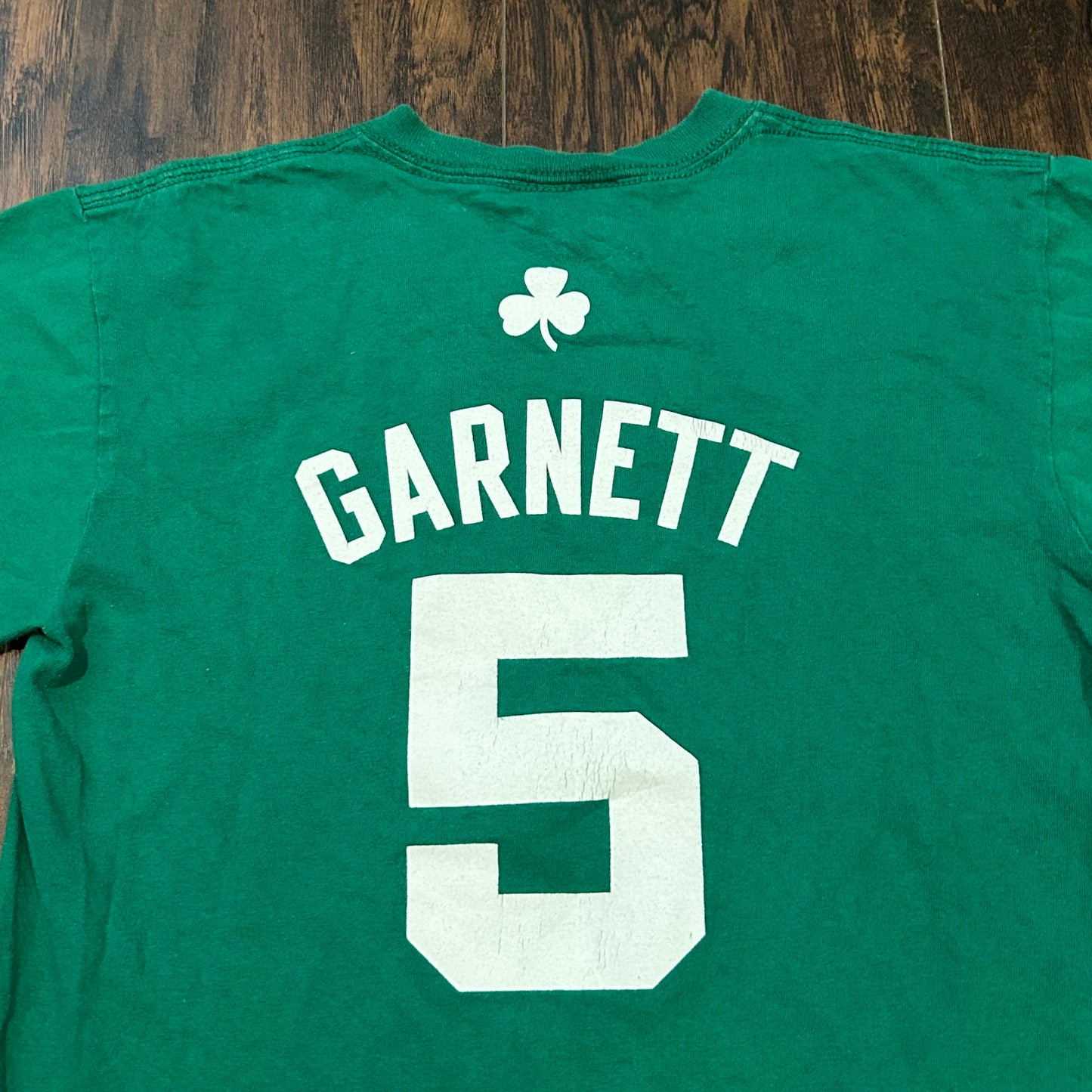 Adidas Boston Celtics NBA Green Shirt Jersey Kevin Garnett #5 Size Medium Youth