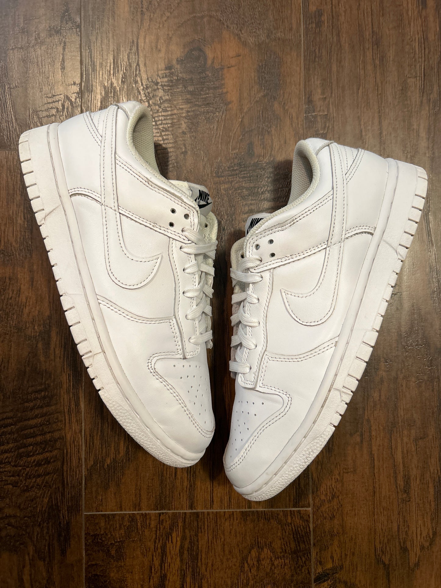 Triple White Dunk Low Size 9W/7.5M