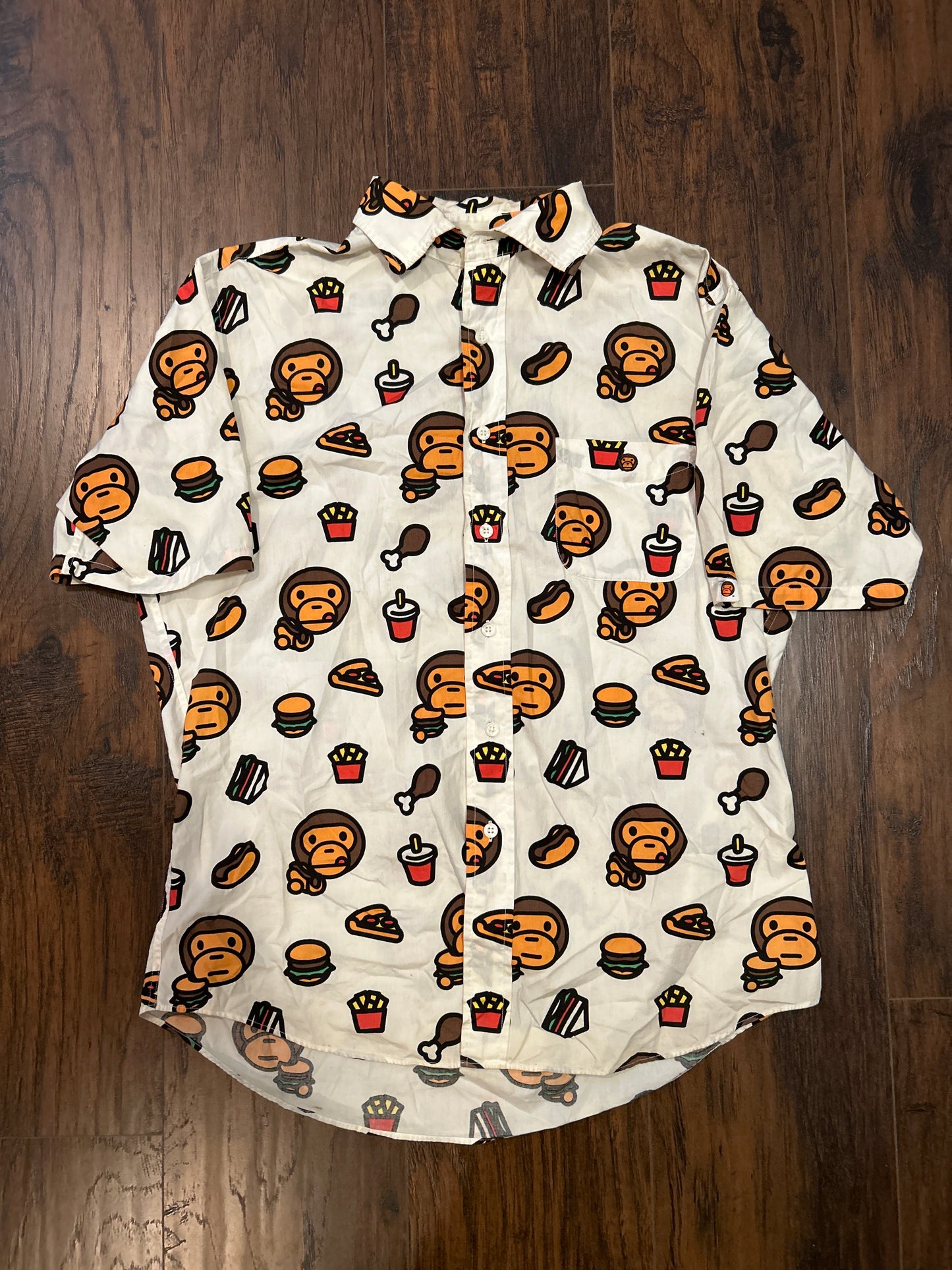 Bape Baby Milo Button Up Size M