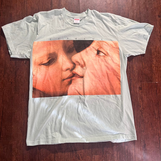 Supreme Teal Art Shirt Size Large