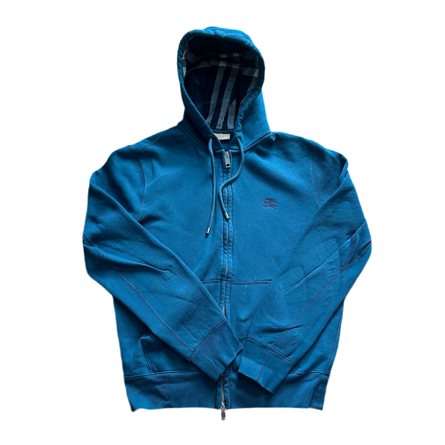 Burberry Blue Zip Up Hoodie Size M