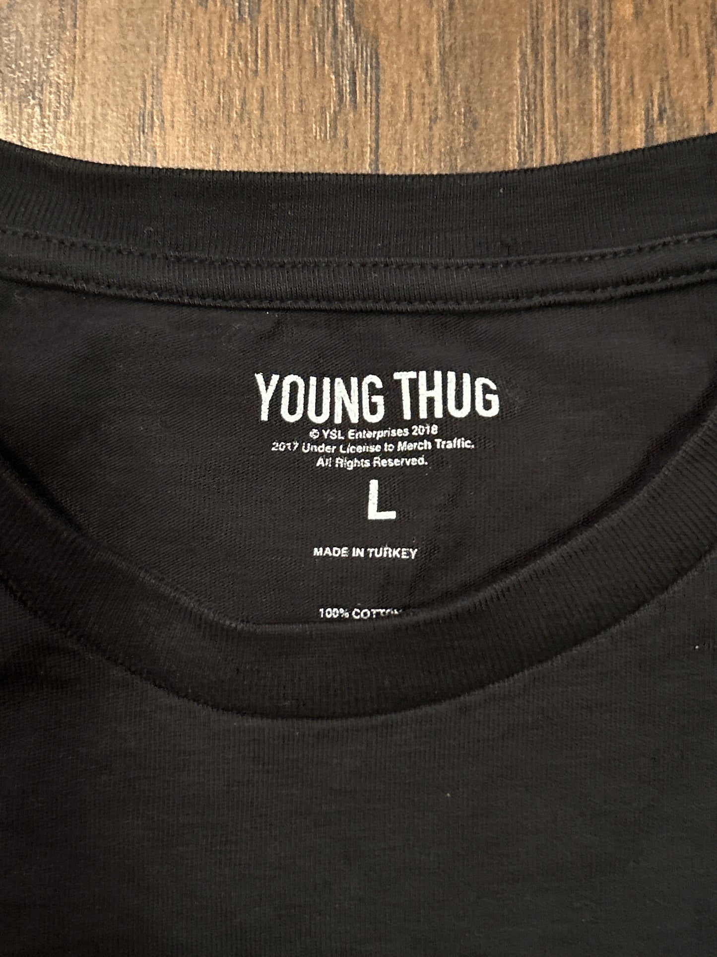 Young Thug Thugger Black Tee Size L