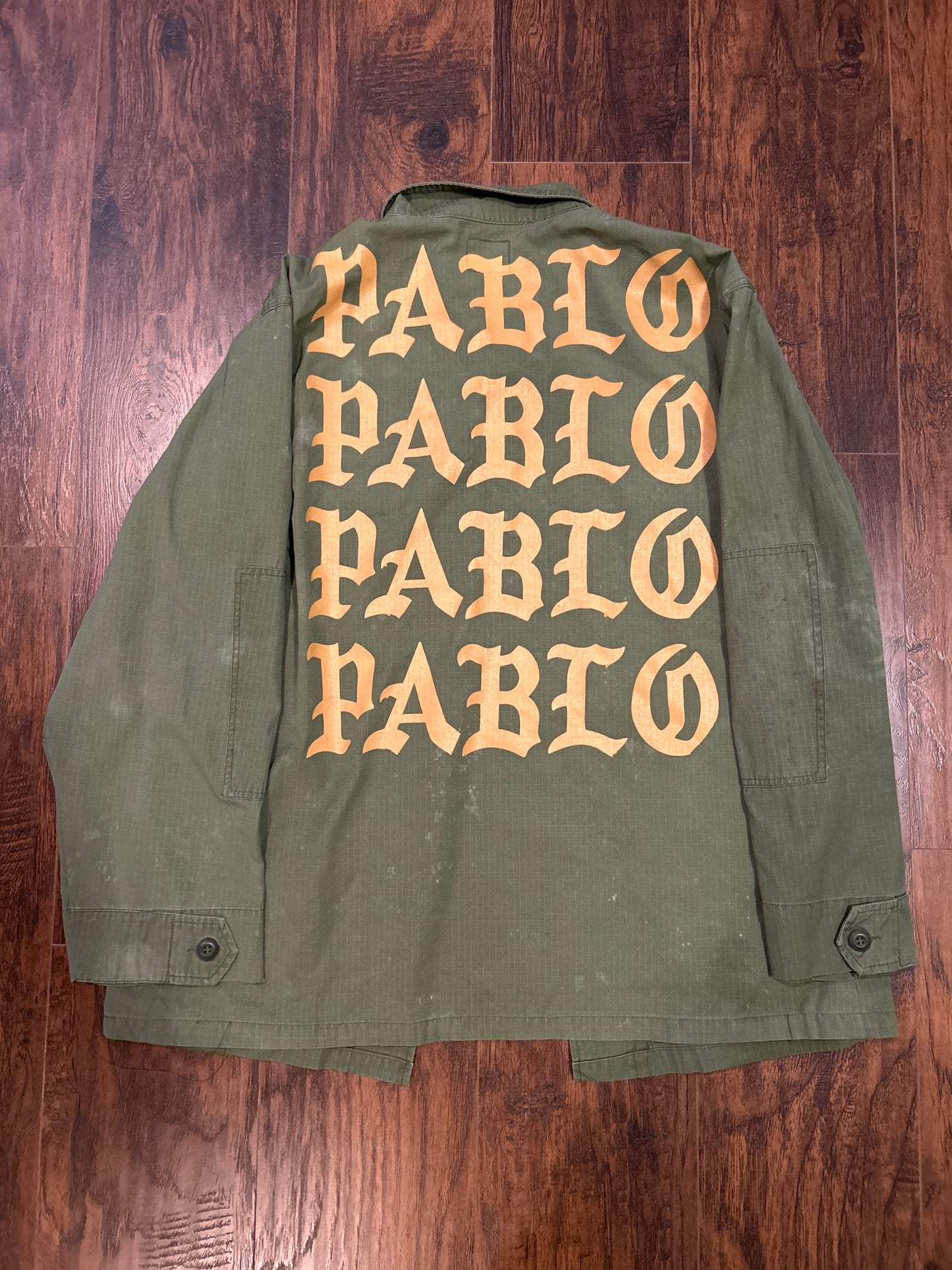 Pablo Kanye Army Jacket Green Size XL