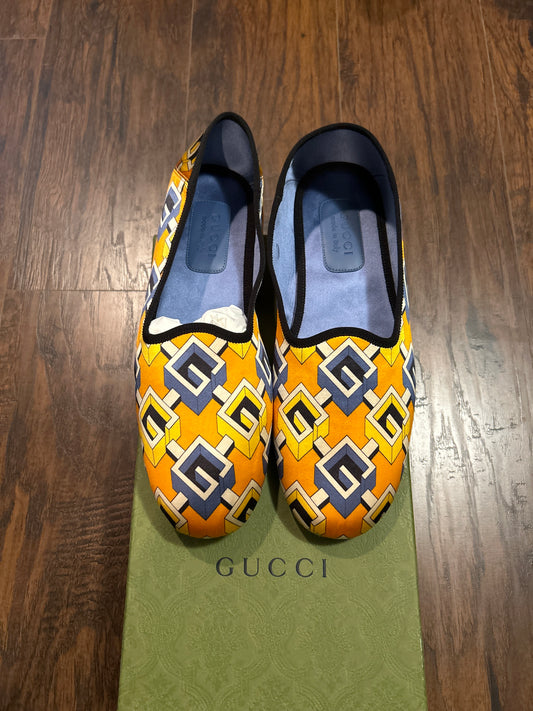 Gucci House Shoes Orange Size 13 NEW