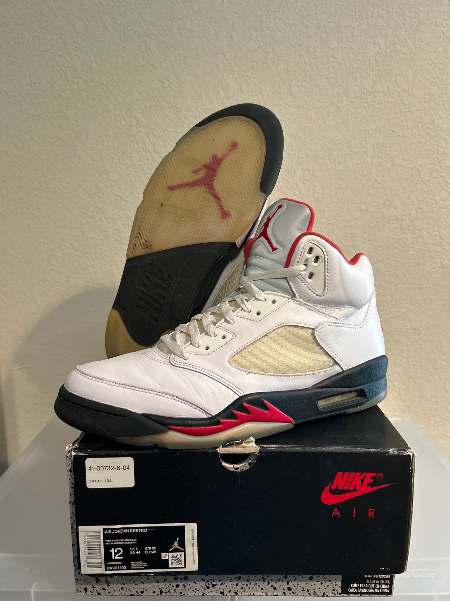 Jordan 5 Fire Red Size 12