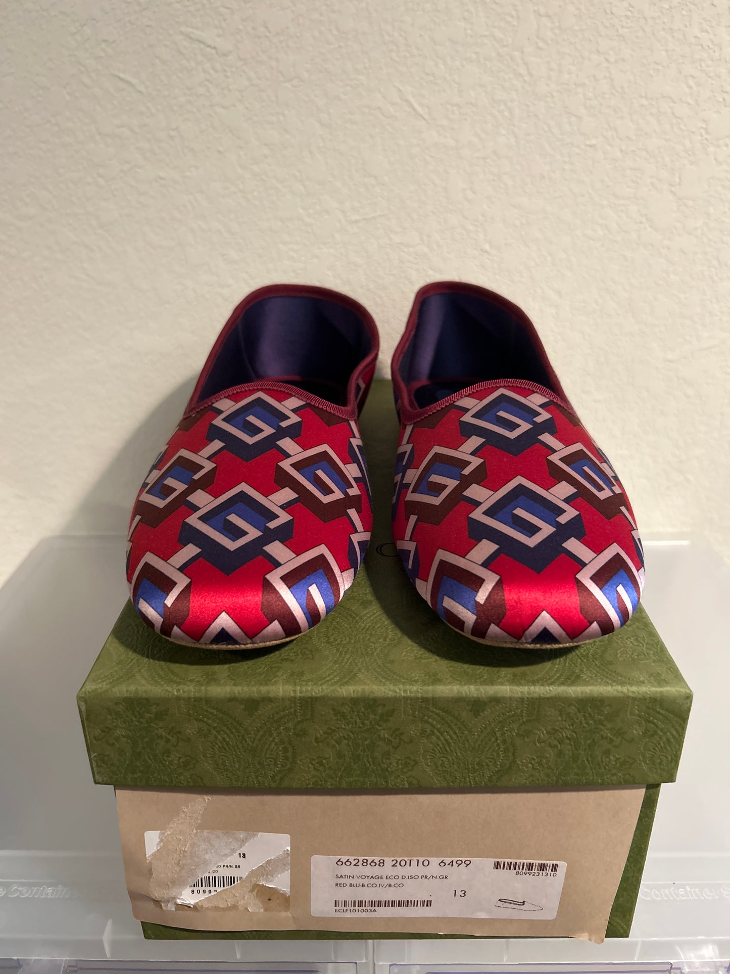 Gucci House Shoes Red Size 13 NEW