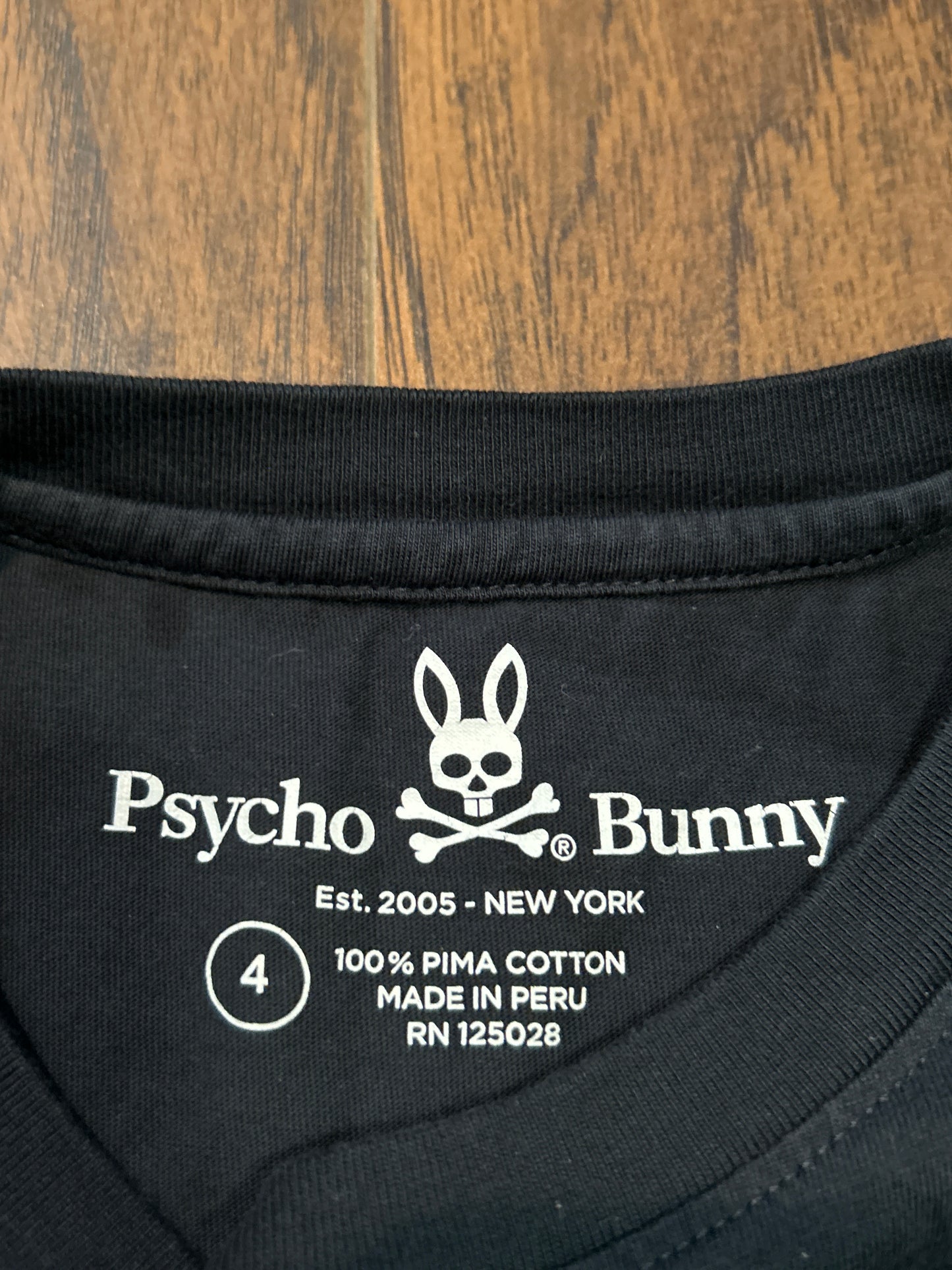 Psycho Bunny Black Tee Size 4(S)