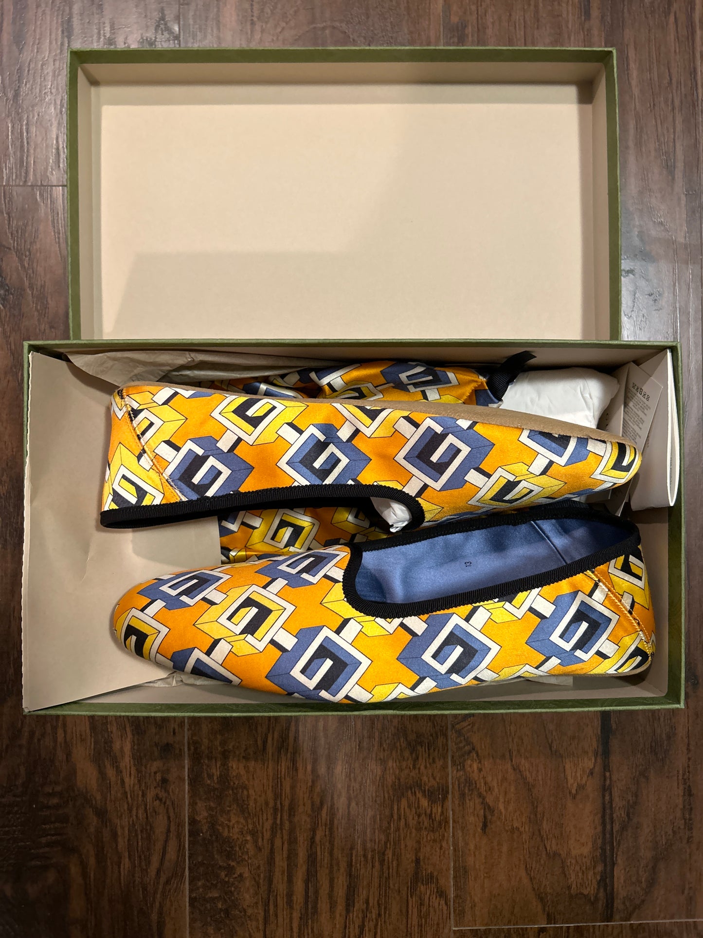 Gucci House Shoes Orange Size 13 NEW