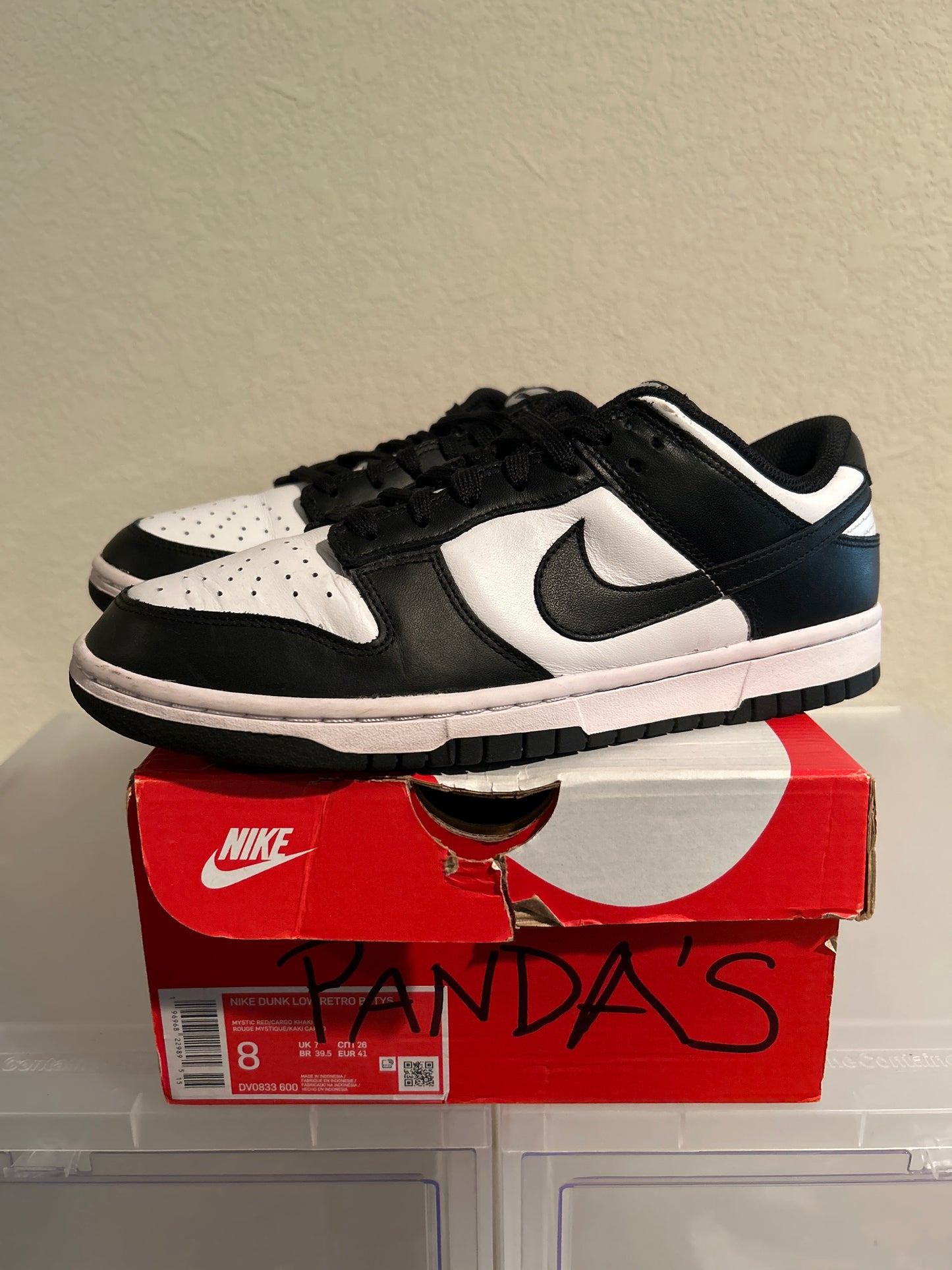 Panda Dunk Low Size 9.5W/8M