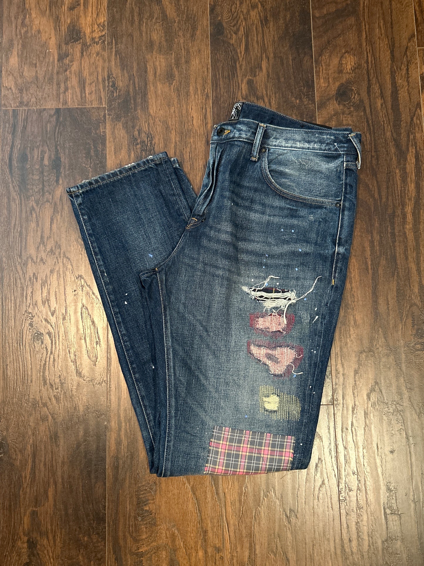 PRPS Patchwork Blue Jeans Size 38