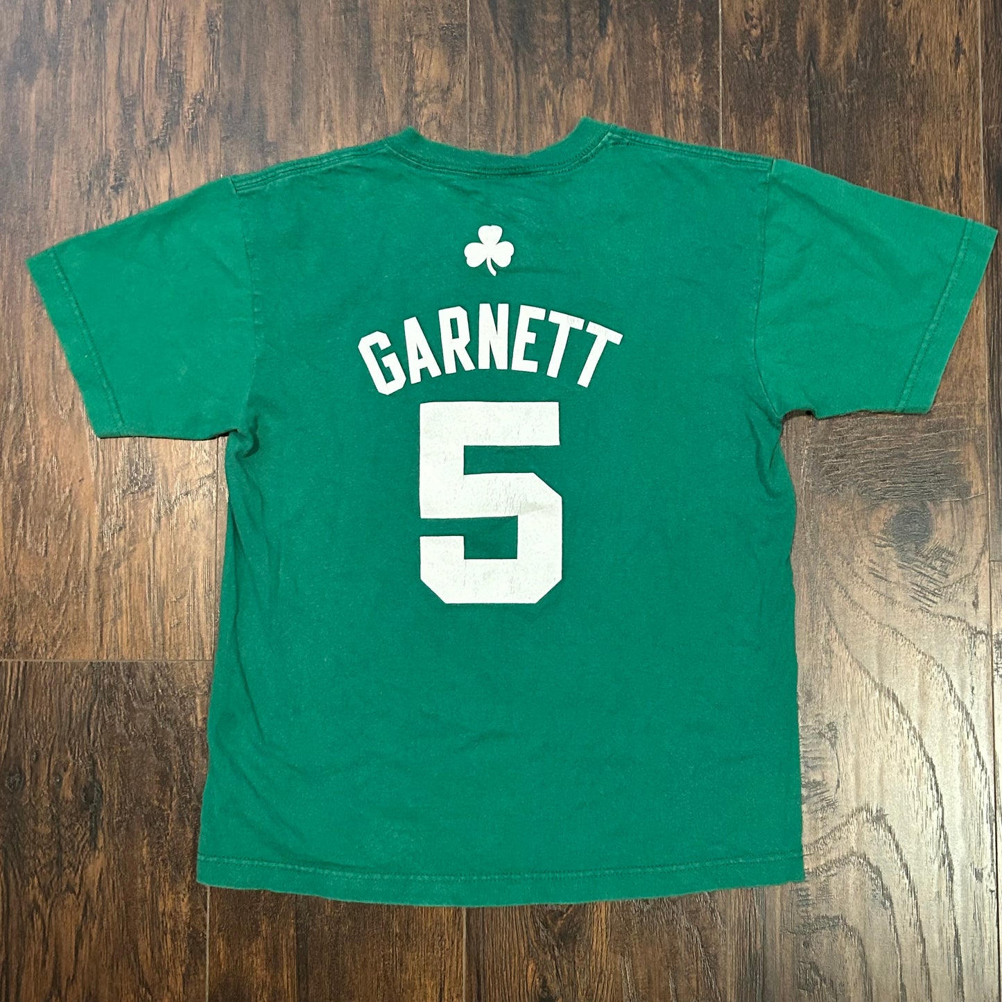 Adidas Boston Celtics NBA Green Shirt Jersey Kevin Garnett #5 Size Medium Youth