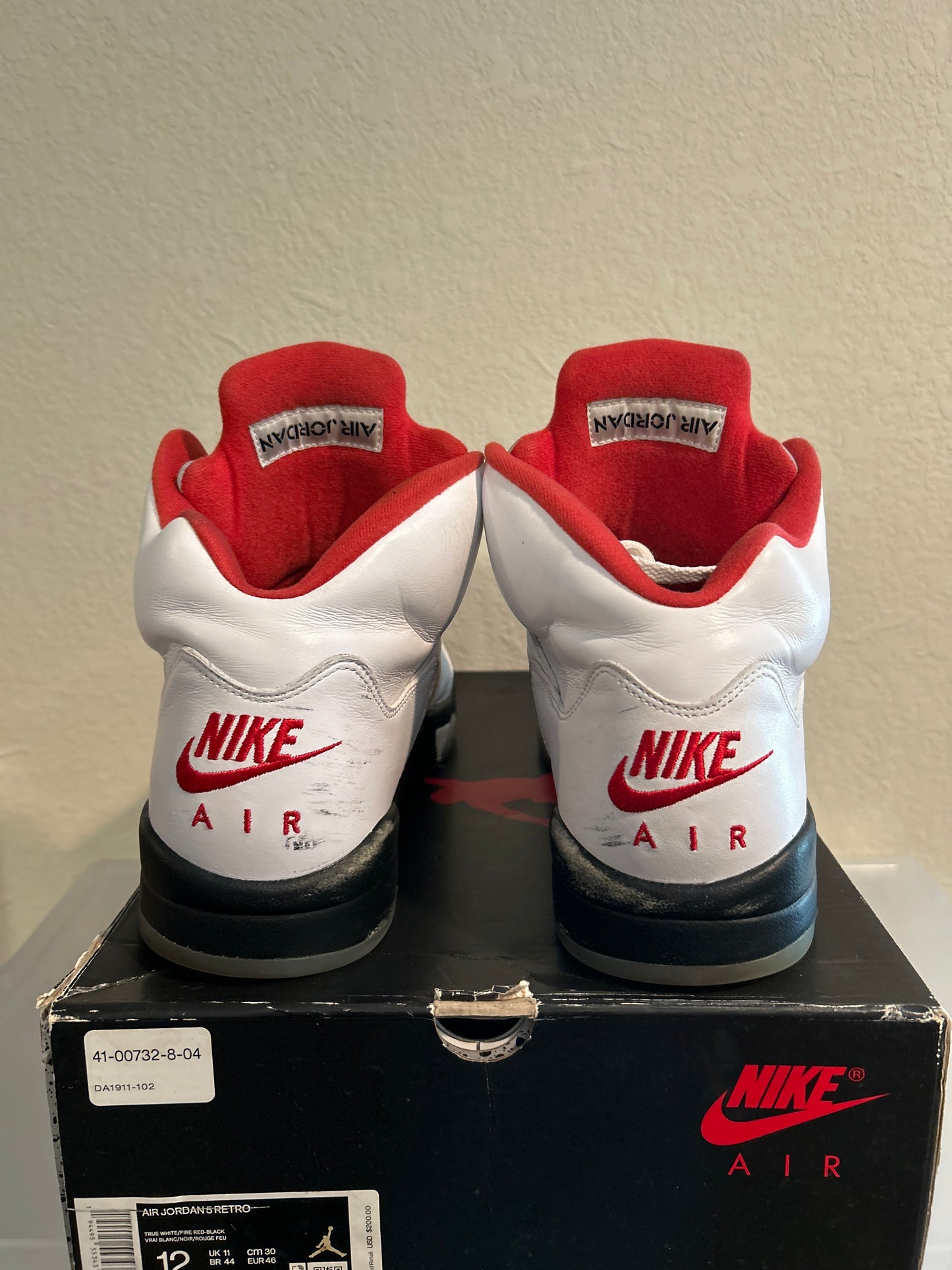 Jordan 5 Fire Red Size 12