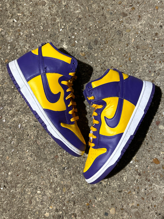 Nike Dunk High Lakers Size 9