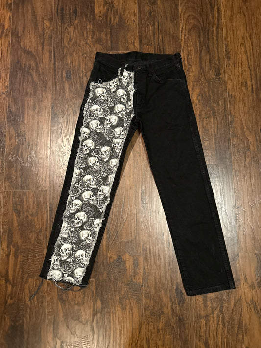 Rustler Black Skull Jeans Size 30