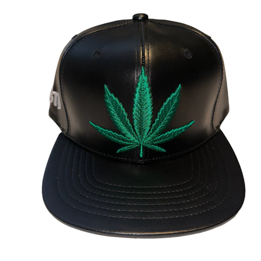 420 Leather Snapback Hat