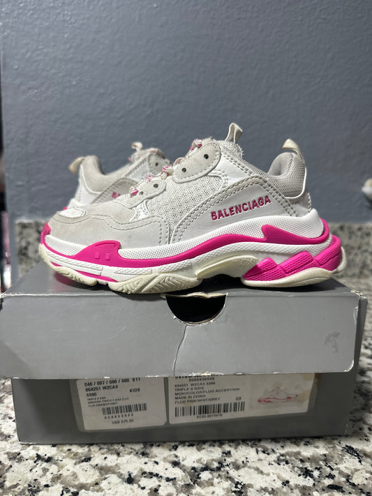 Balenciaga Triple S White Pink Size 29