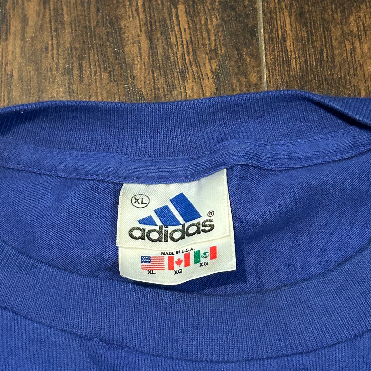 Vintage Adidas Soccer Club Blue Shirt Size XL