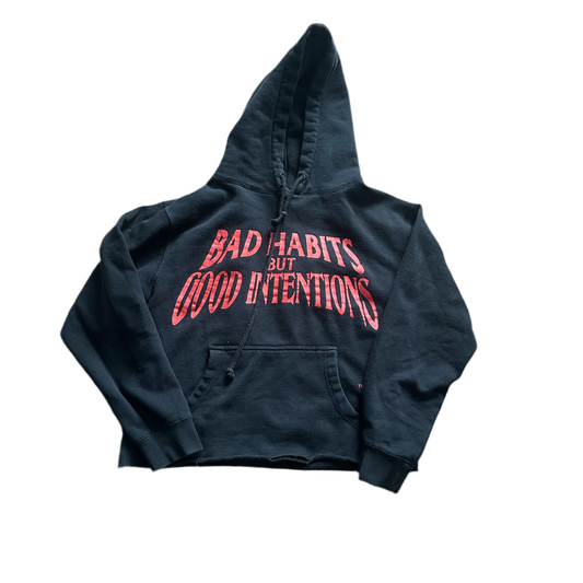 Vlone X Nav Bad Habbits Cropped Hoodie Size S