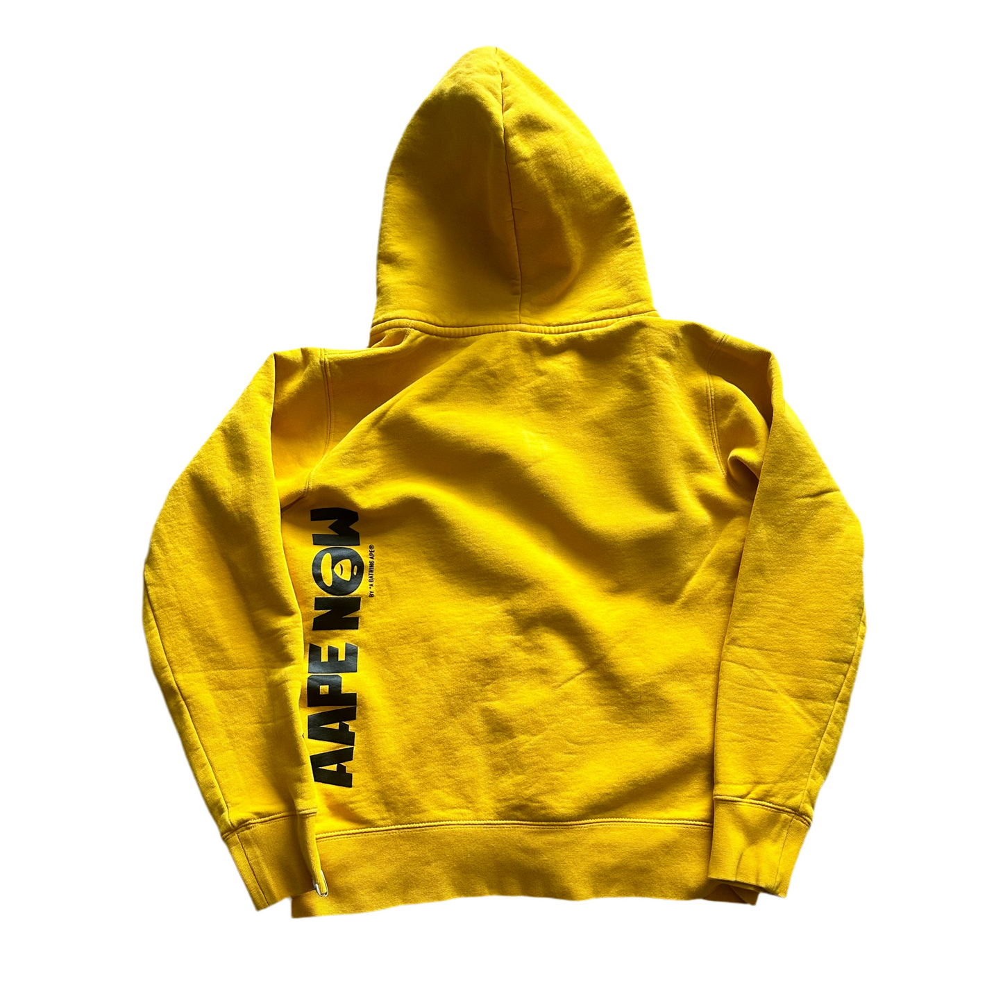 Aape Now Yellow Zip Up Hoodie Size M