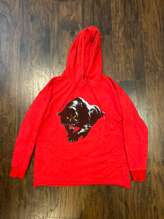 Vlone Red Cropped Hoodie Size S