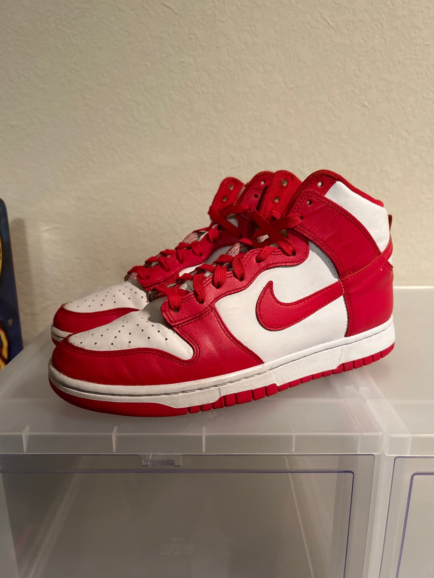 Champ Red Dunk High Size 9