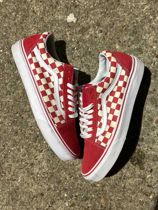 Vans Red Checkered Size 9.5