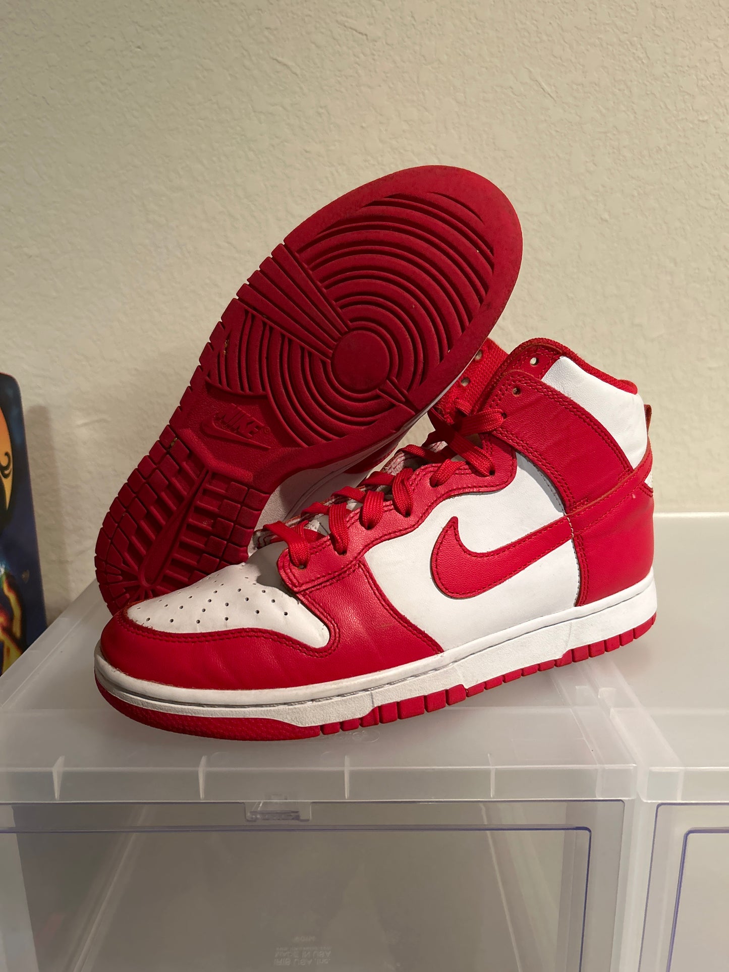 Champ Red Dunk High Size 9