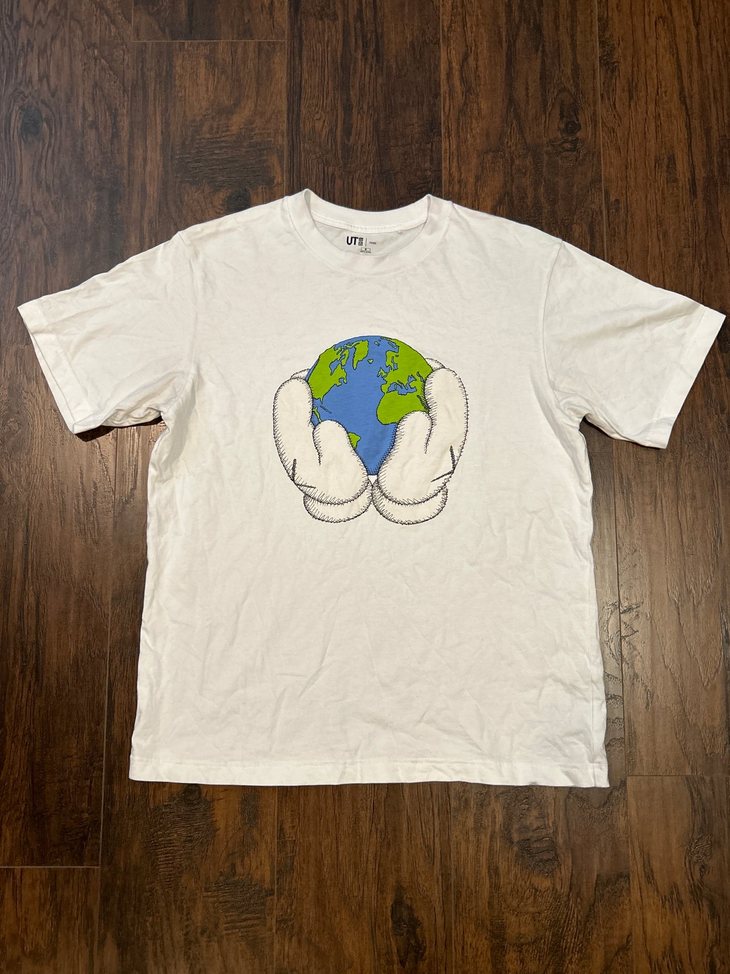 Kaws Earth White Tee Size M