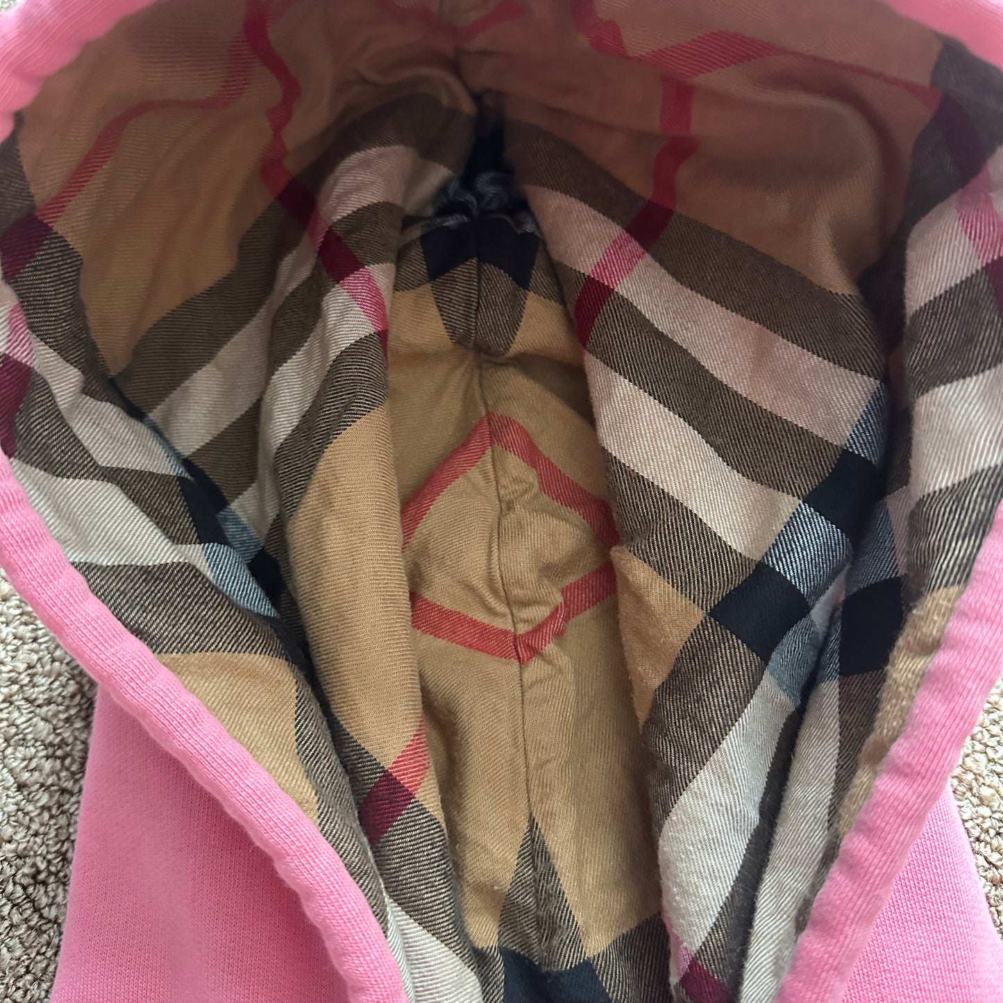 Burberry Pink Zip Up Hoodie Size XL