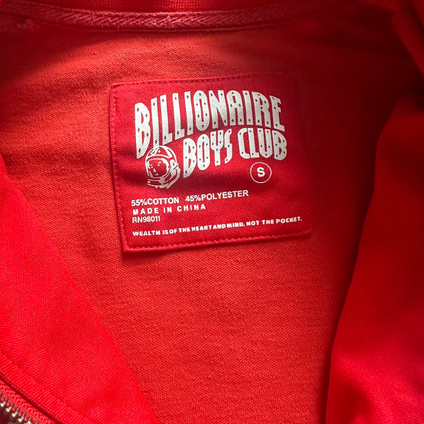 Billionare Boys Club Red Zip Up Wind Breaker Size S