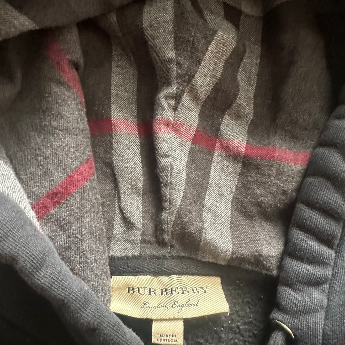 Burberry Black Zip Up Hoodie Size S