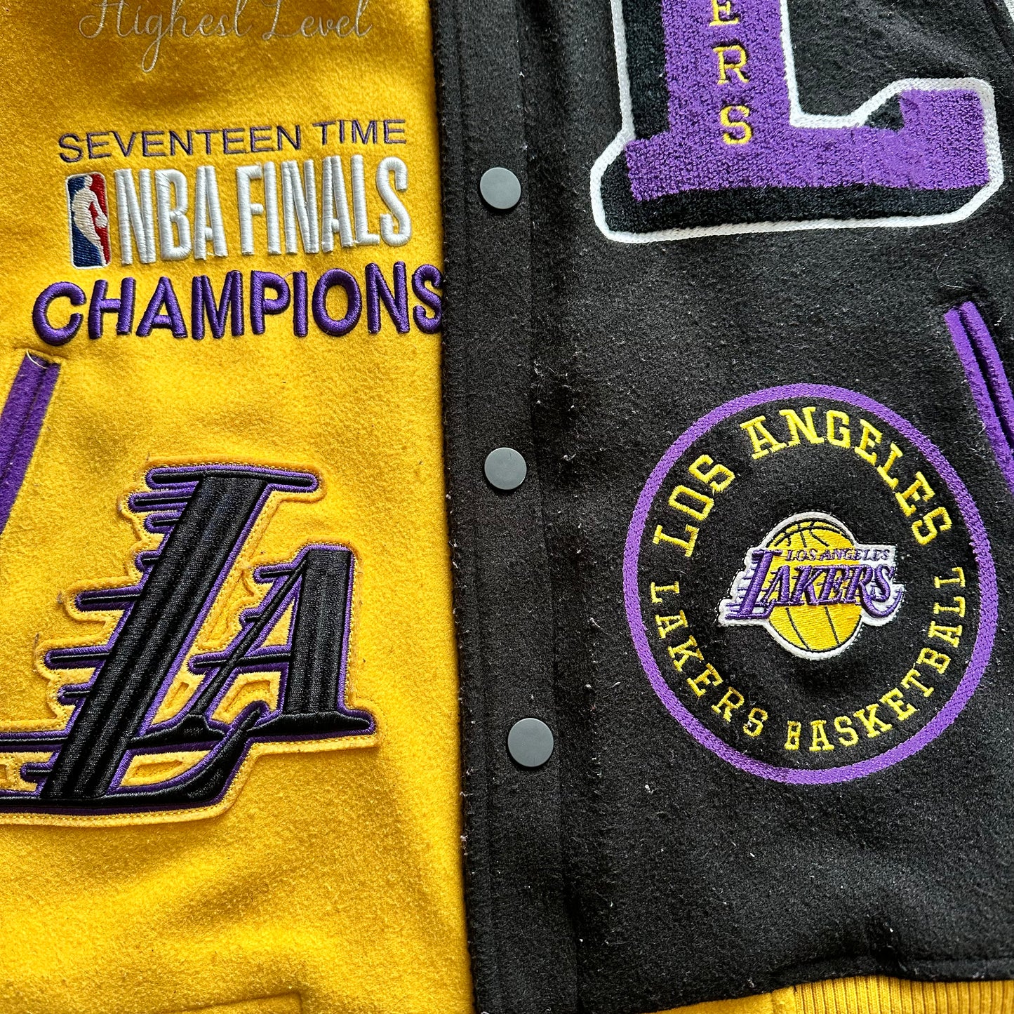 Los Angeles Lakers X Pro Stitch Leather Varsity Jacket Size S