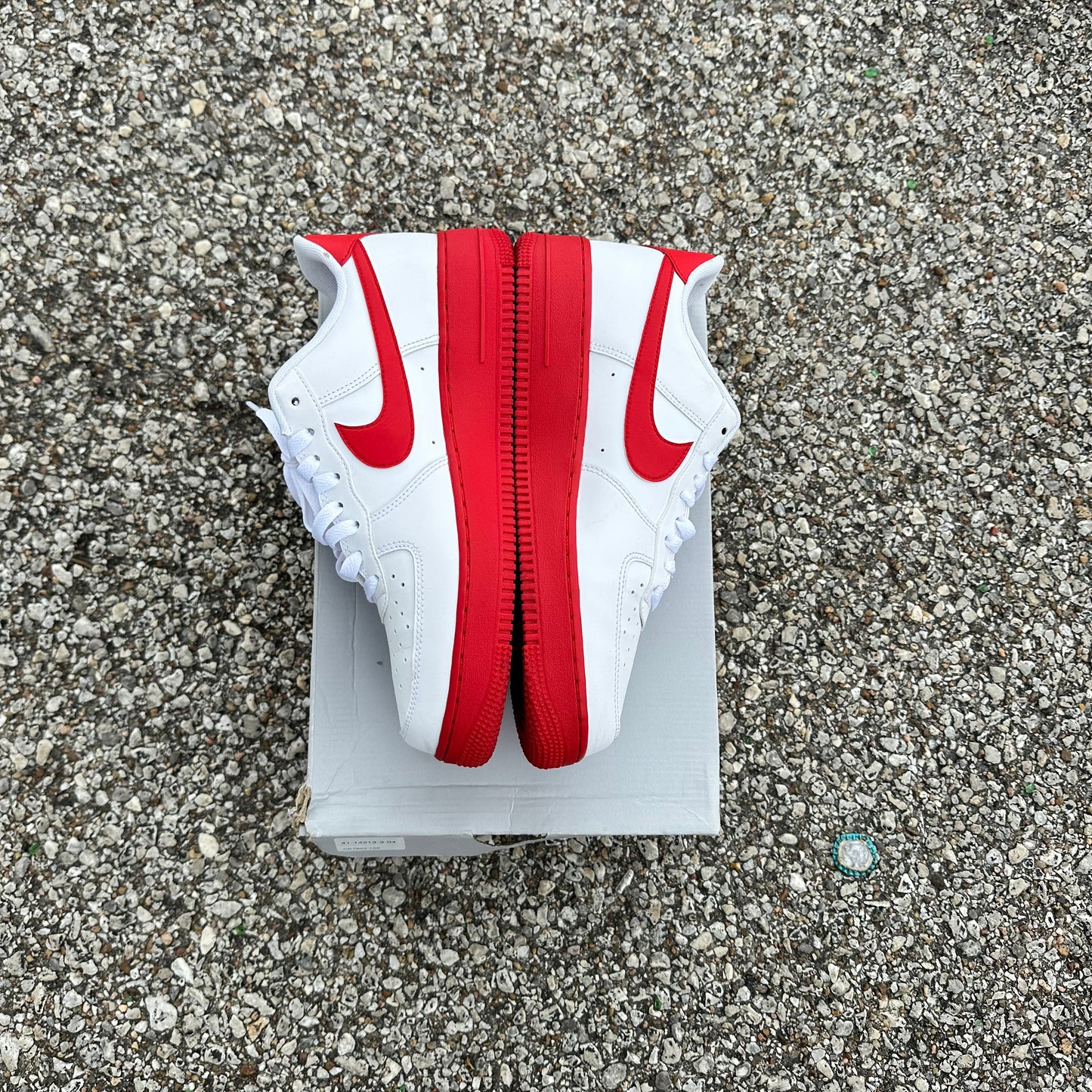 AF1 Red White Size 9