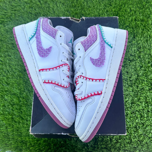 AJ1 Low White Light Boreadux Size 7Y