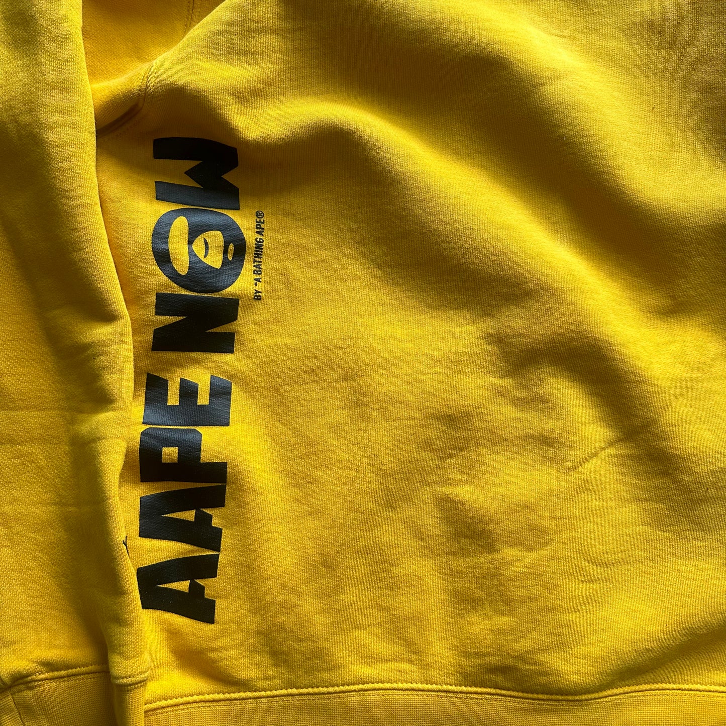 Aape Now Yellow Zip Up Hoodie Size M