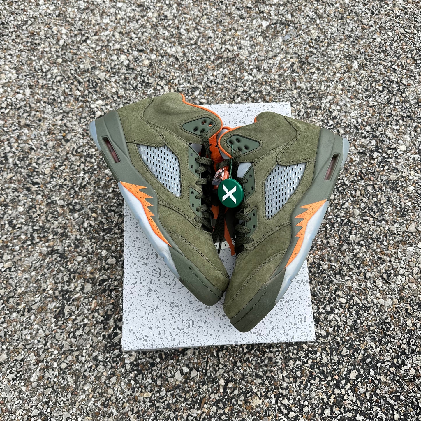 AJ5 Olive Size 9.5