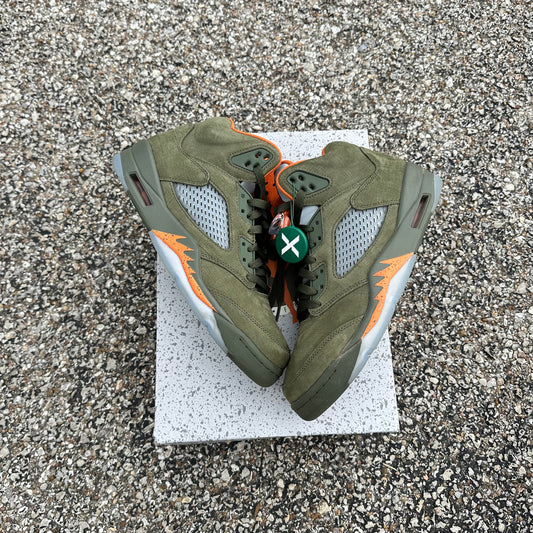 AJ5 Olive Size 9.5