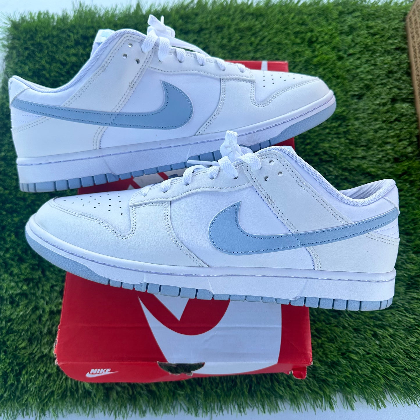 Dunk Low White Light Armory Blue Size 11.5