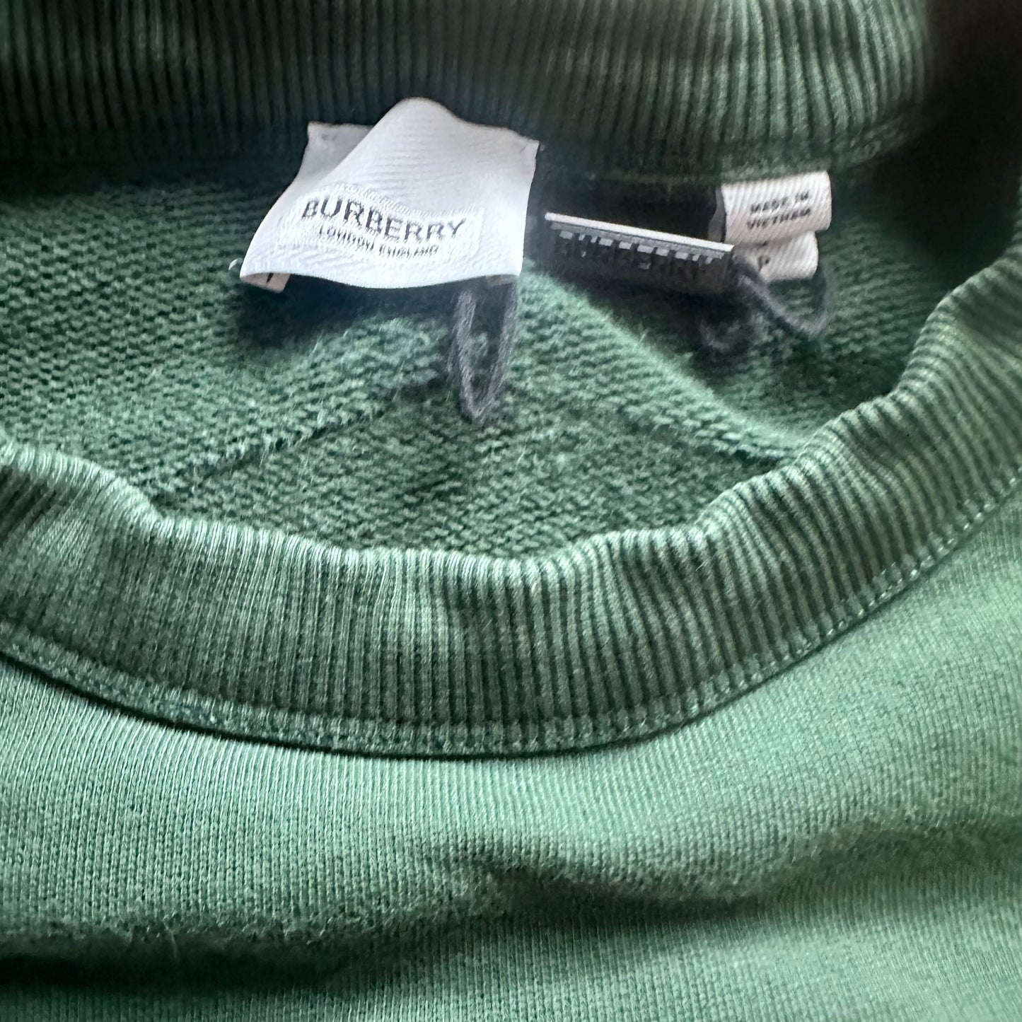 Burberry Olive Pull Over Size S