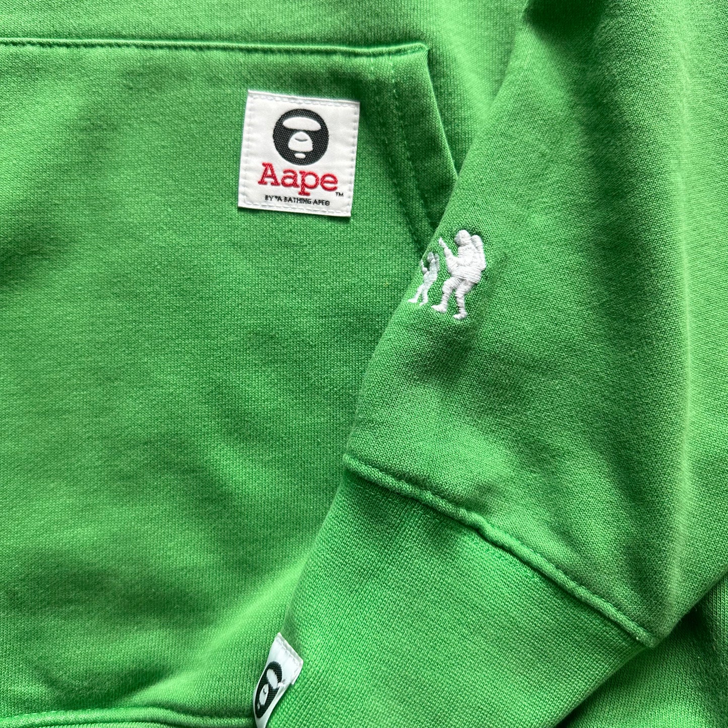 Aape Green Pull Over Hoodie Size M