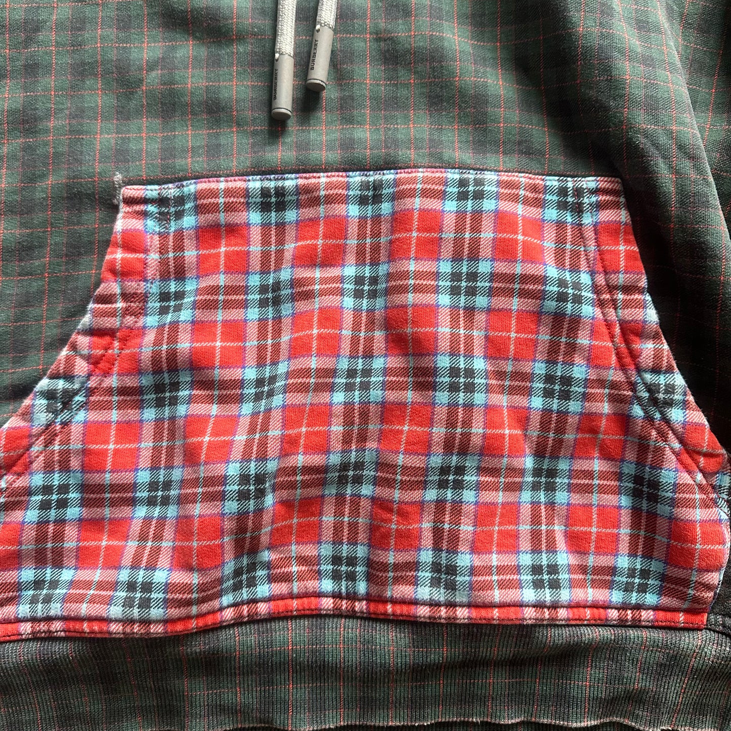 Burberry Patch Work Flannel Hoodie Size S