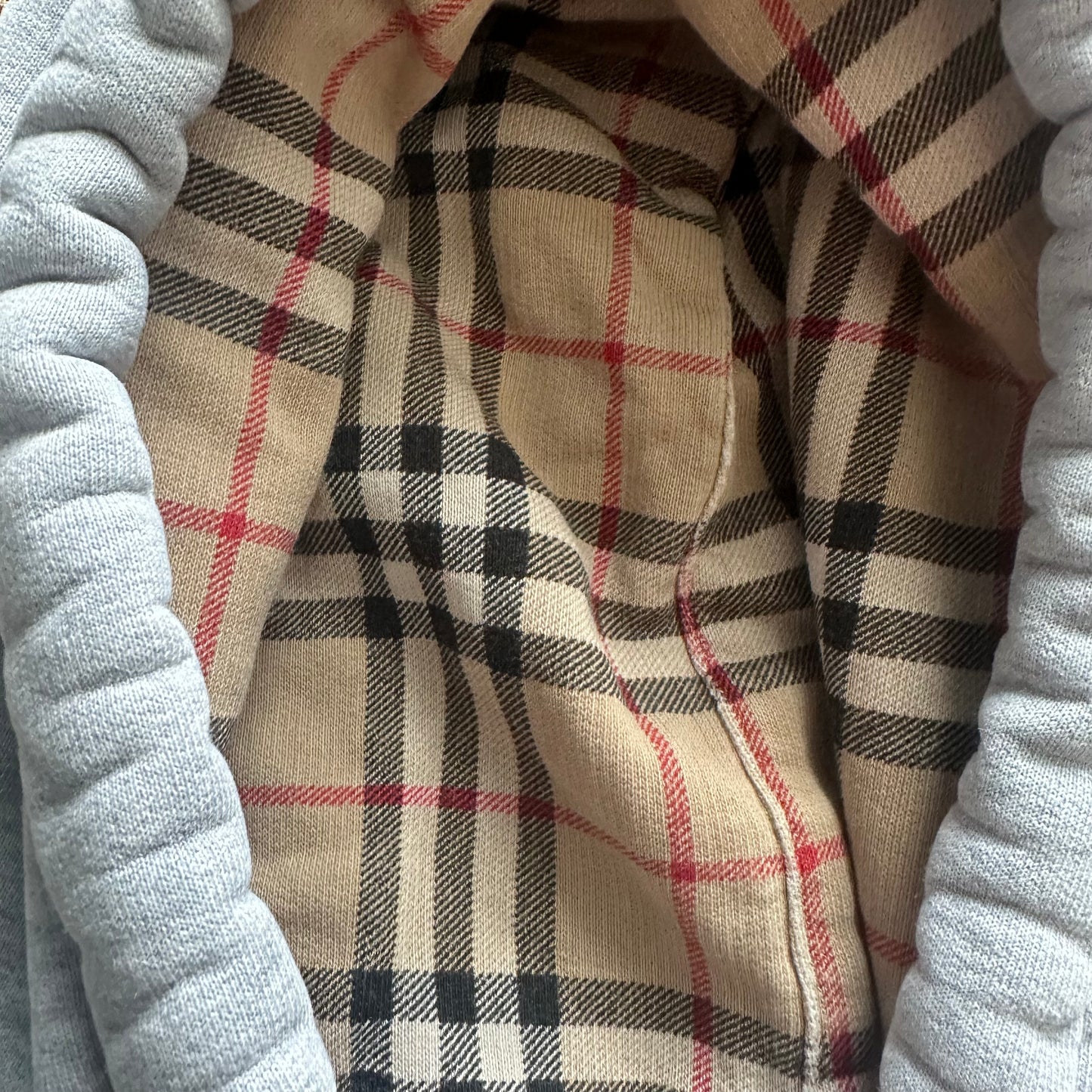 Burberry Patch Work Flannel Hoodie Size S