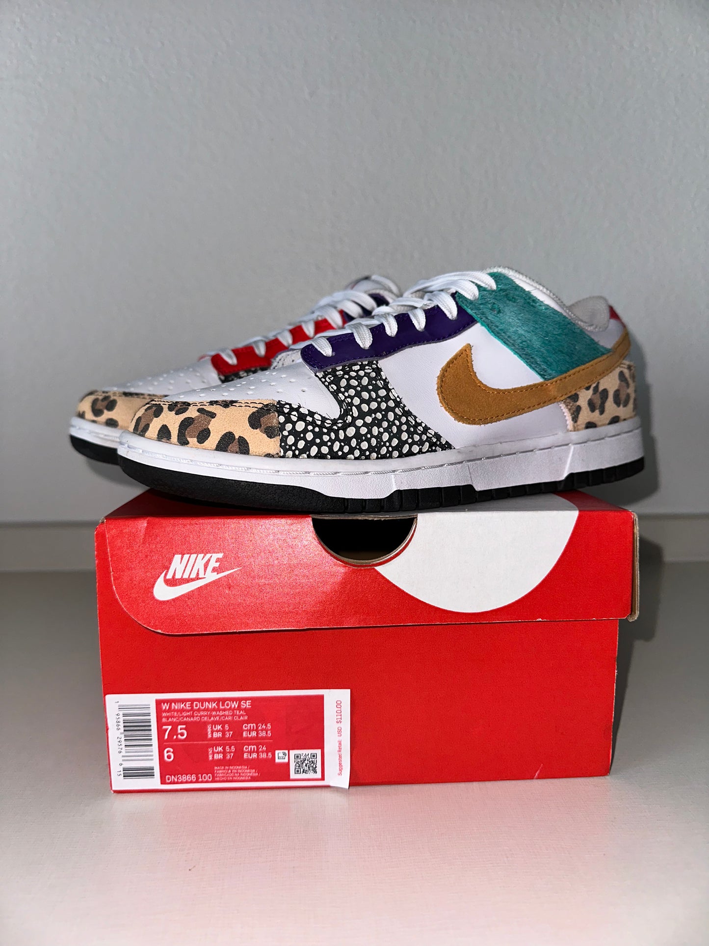 Dunk Low Safari Mix Size 7.5