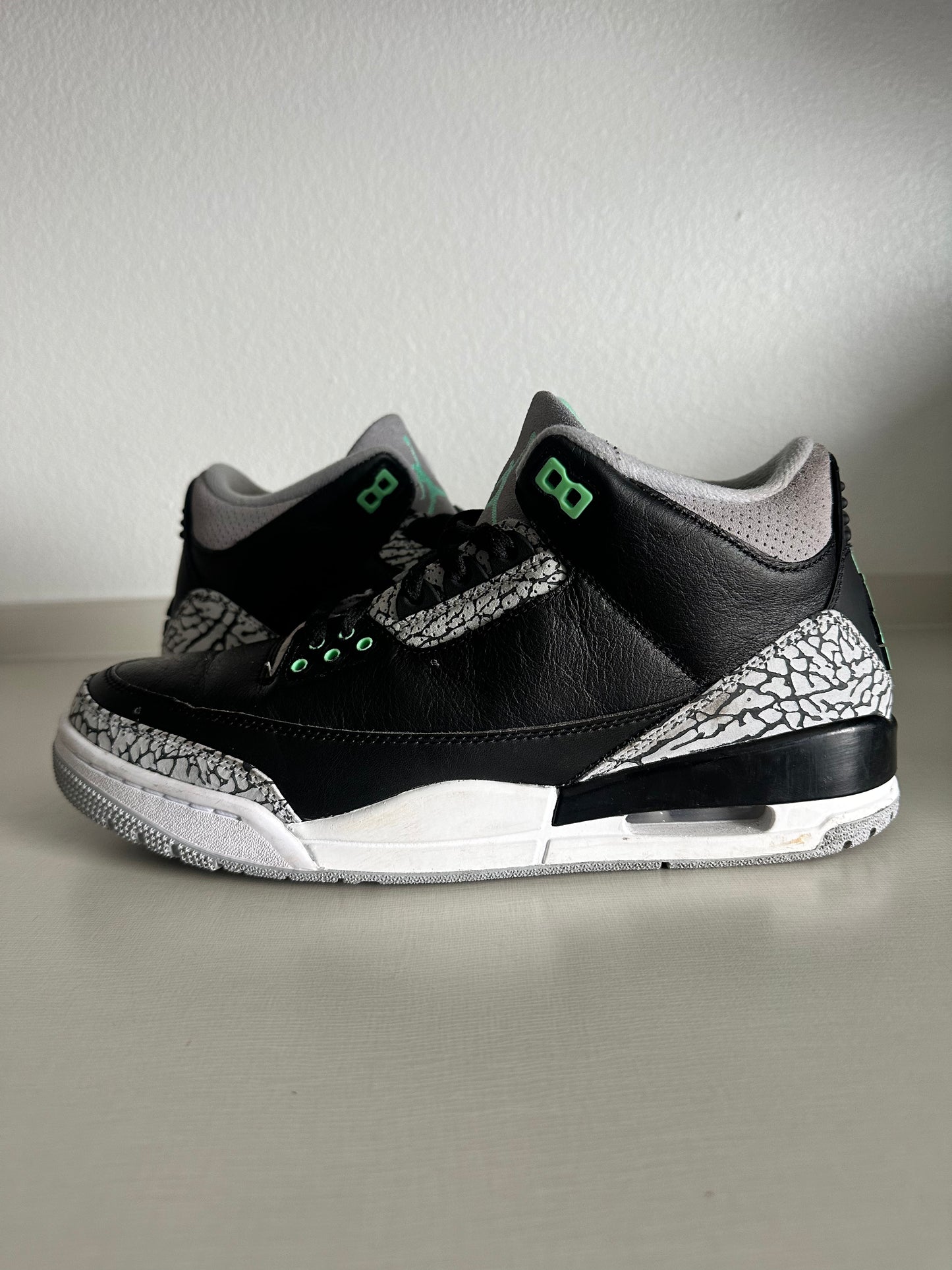 AJ3 Green Glow Size 10