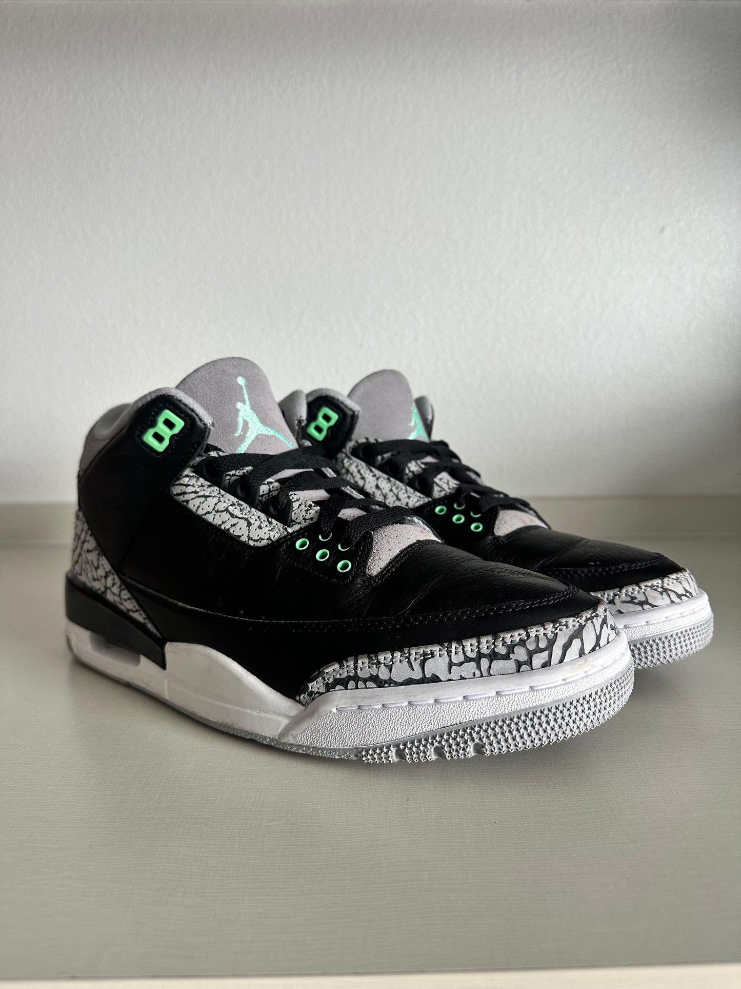 AJ3 Green Glow Size 10